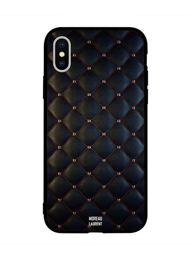 Moreau Laurent - Protective Case Cover for Apple iPhone XS Stappers on Black Cloth Pattern - Image 1