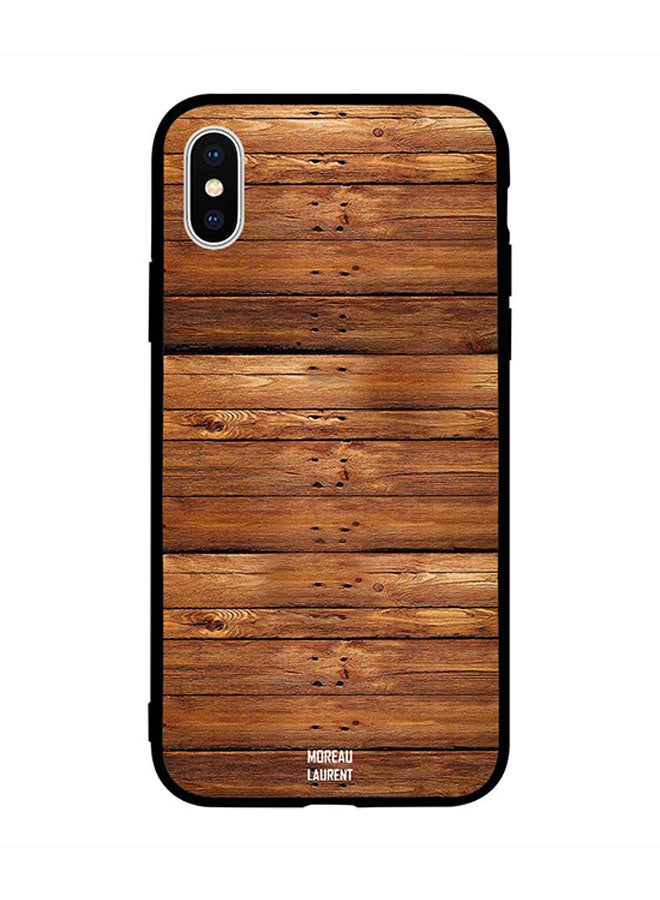 Moreau Laurent Protective Case Cover for Apple iPhone XS Used Wooden Pattern