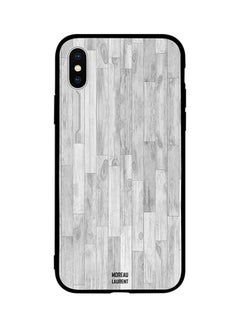 Protective Case Cover for Apple iPhone XS White Plywood Pattern