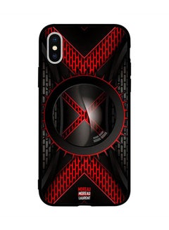 Protective Case Cover for Apple iPhone XS Max Black & Red Cross Sign Pattern
