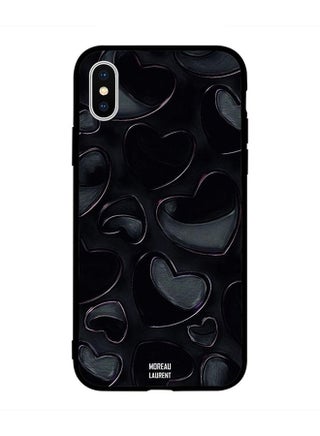 Protective Case Cover for Apple iPhone XS Max Black Hearts Pattern - v1544597141/N19854968A_1