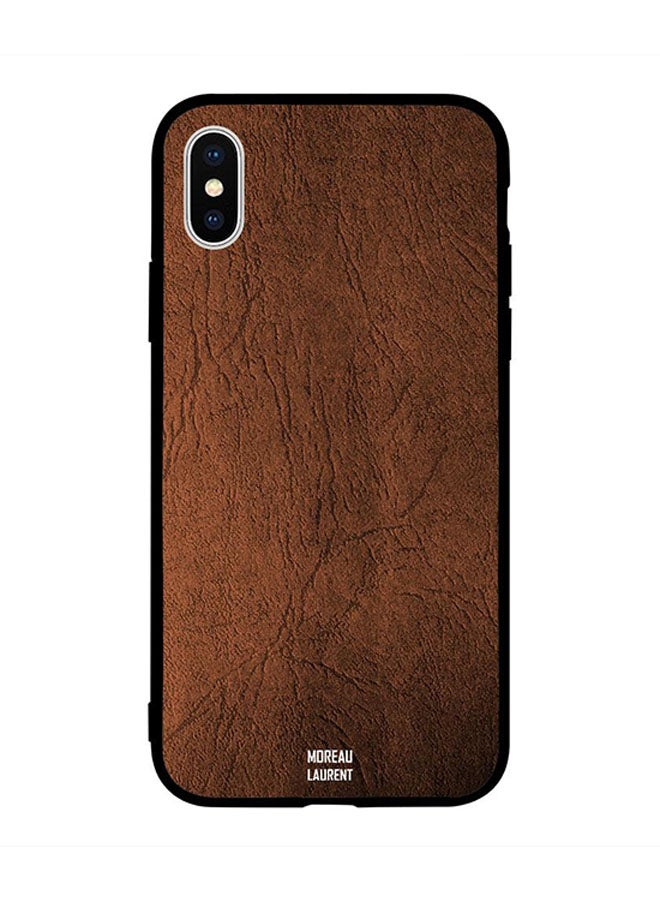 Moreau Laurent Protective Case Cover for Apple iPhone XS Max Dark Brown Pattern