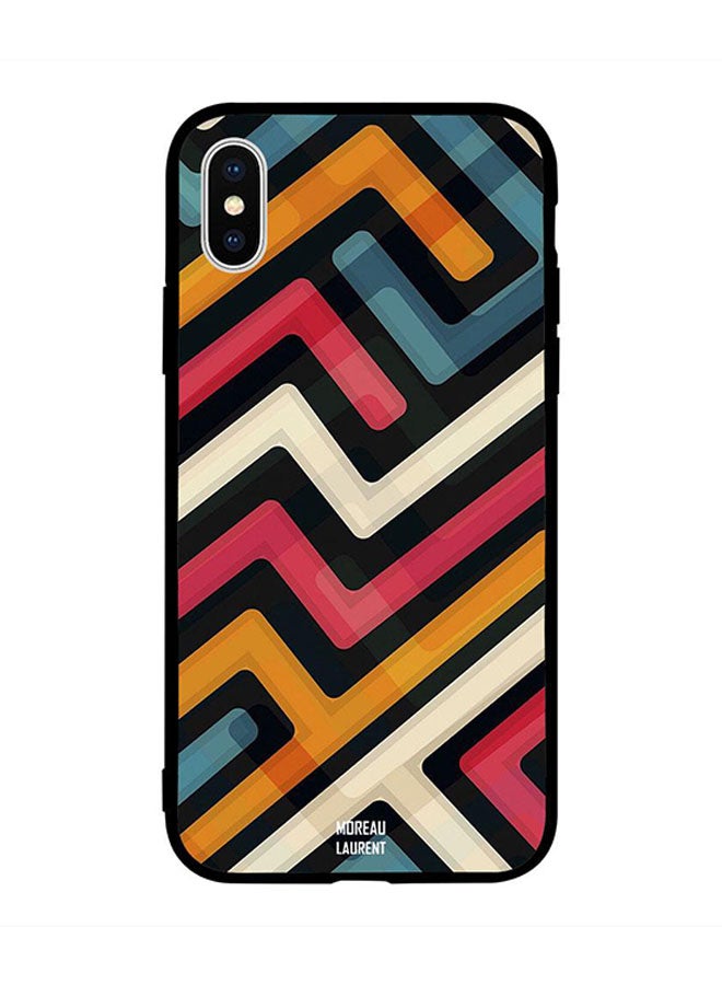 Moreau Laurent Protective Case Cover for Apple iPhone XS Max Paths of Multiple Colors Pattern