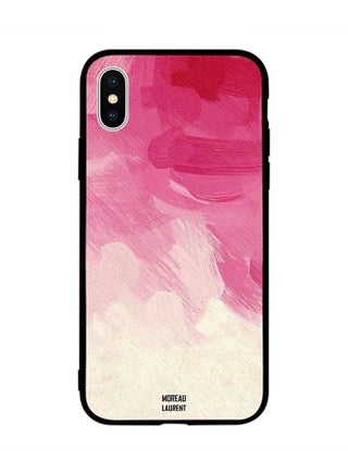 Protective Case Cover for Apple iPhone XS Max Red Pink & Off White Pattern - v1544597159/N19855120A_1