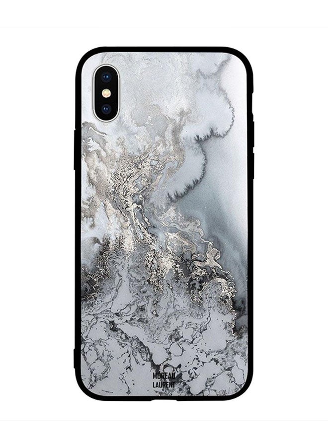 Moreau Laurent - Protective Case Cover for Apple iPhone XS Max White Water & Snow Pattern - Image 1