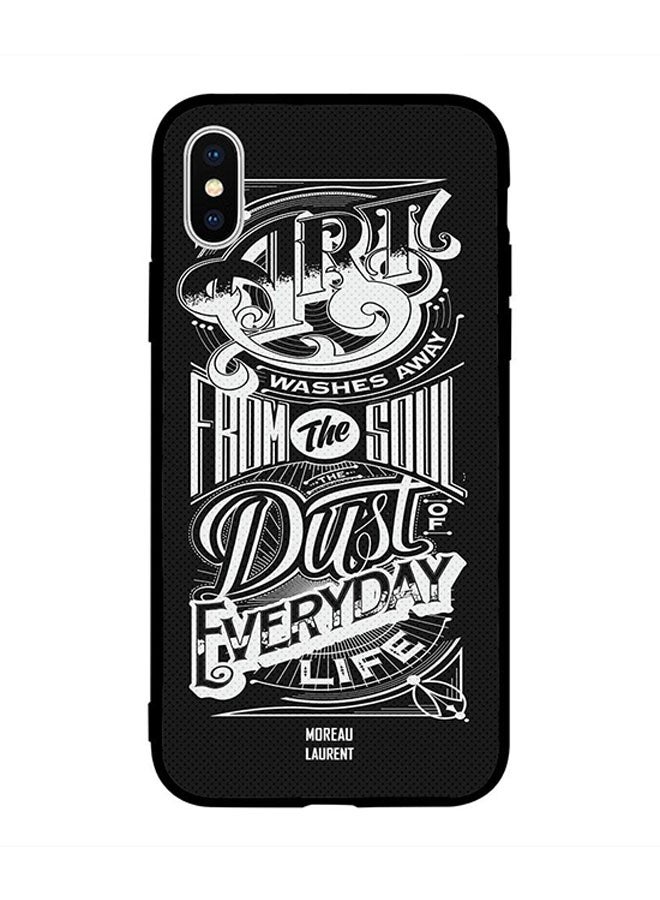 مورو لورنت غطاء حماية واقٍ لهاتف أبل آيفون XS ماكس نمط مطبوع بعبارة "Art Washes Away"