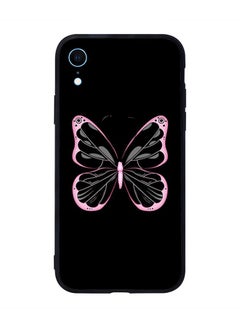 Skin Case Cover -for Apple iPhone XR Pink Black Butterfly Pink Black Butterfly
