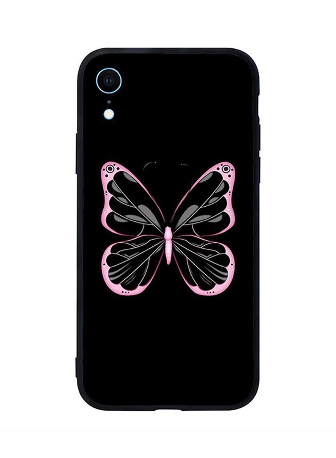 Moreau Laurent - Skin Case Cover -for Apple iPhone XR Pink Black Butterfly Pink Black Butterfly - Image 1