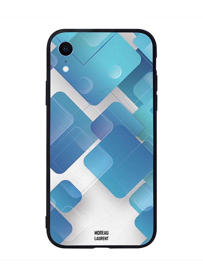 Moreau Laurent Skin Case Cover -for Apple iPhone XR Blue Square Shapes Pattern Blue Square Shapes Pattern