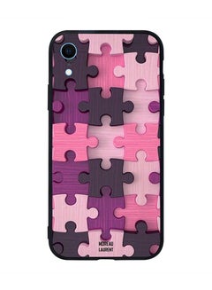 Skin Case Cover -for Apple iPhone XR Pink Color Wooden Puzzle Toys Pattern Pink Color Wooden Puzzle Toys Pattern