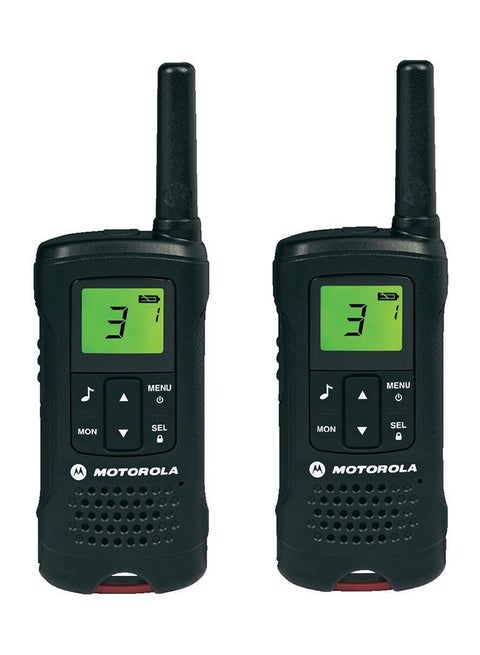 2-Piece Walkie Talkie PMR Radio With LCD Display 3 x 5.5 x 16.5cm Black