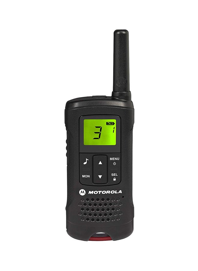 2-Piece Walkie Talkie PMR Radio With LCD Display 3 x 5.5 x 16.5cm Black