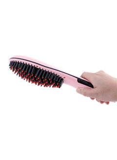 Cyber Hair Straightener Brush Jl-906 Pink/Black/White  - Image 3