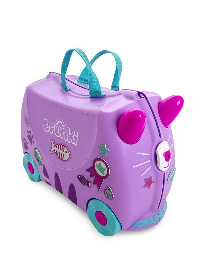 trunki - Cassie The Cat Trolley - 18 L Purple/Blue/Pink - Image 1