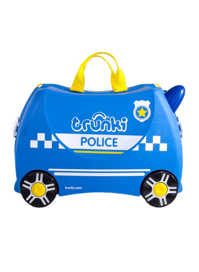 trunki - Percy The Police Car Trunki Trolley - 18 L Blue/Yellow/White - Image 1