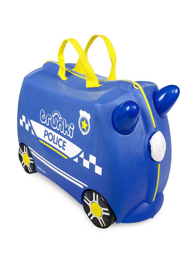 trunki - Percy The Police Car Trunki Trolley - 18 L Blue/Yellow/White - Image 1