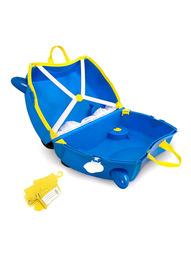 trunki - Percy The Police Car Trunki Trolley - 18 L Blue/Yellow/White - Image 1