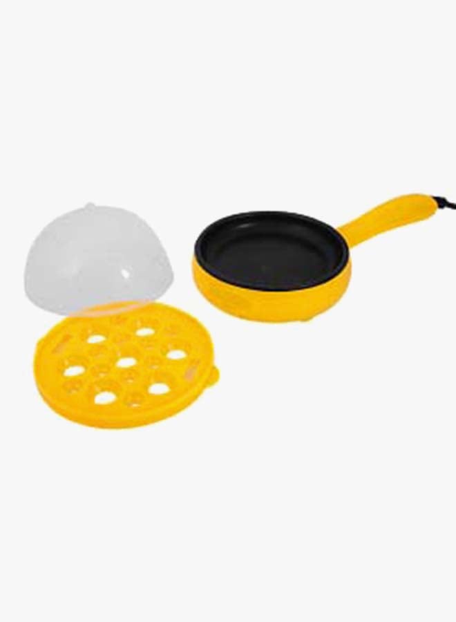 royal mark 7 Eggs Electric Multi Functional Fry Pan Rmem-1122 Yellow/Clear - Image 3