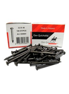 100-Piece Steel Nail Set Black 40x3mm - v1544618509/N18590998A_1