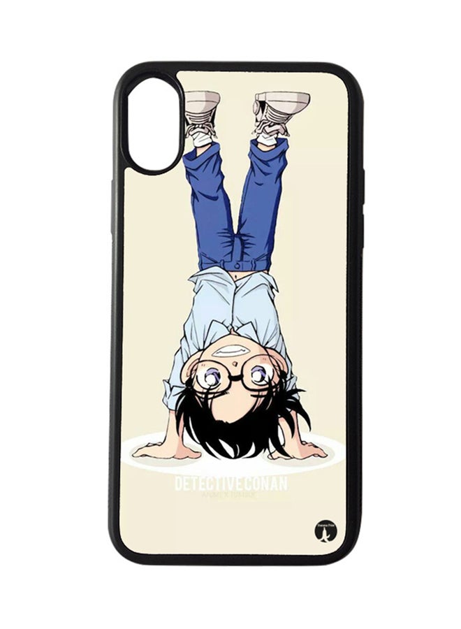 بي بي غطاء حماية واقٍ لهاتف أبل آيفون X نمط مسلسل الأنمي "Detective Conan"