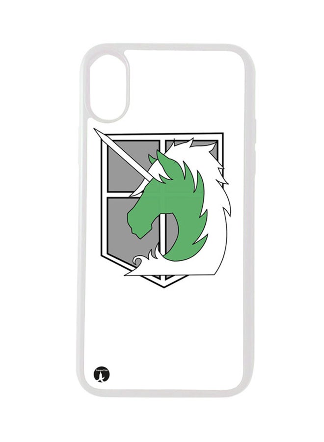 بي بي غطاء حماية واقٍ لهاتف أبل آيفون XS نمط مسلسل الأنمي "Attack On Titan"