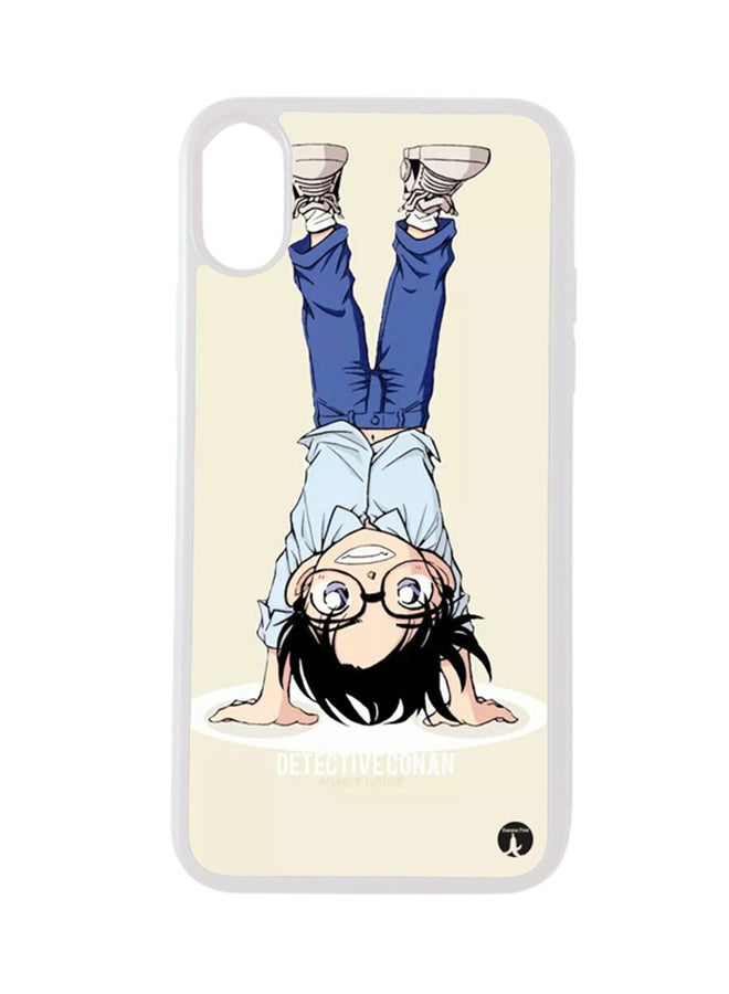 بي بي غطاء حماية واقٍ لهاتف أبل آيفون XS نمط مسلسل الأنمي "Detective Conan"