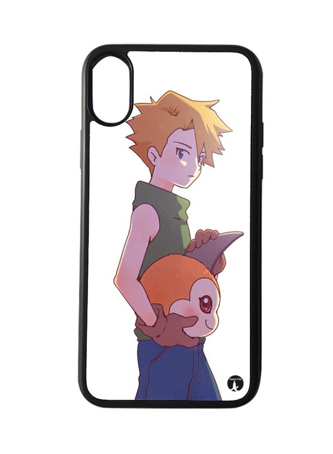 بي بي غطاء حماية واقٍ لهاتف أبل آيفون XS نمط مسلسل الأنمي "Digimon"