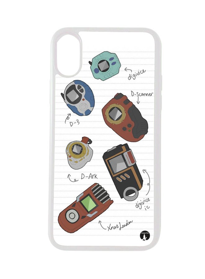 بي بي غطاء حماية واقٍ لهاتف أبل آيفون XS نمط مسلسل الأنمي "Digimon"