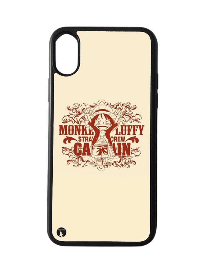بي بي غطاء حماية واقٍ لهاتف أبل آيفون XS نمط مسلسل الأنمي "One Piece"