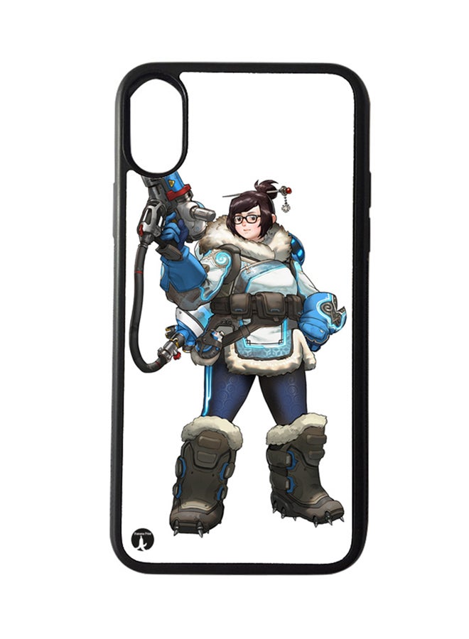 بي بي غطاء حماية واقٍ لهاتف أبل آيفون XS نمط لعبة الفيديو "Overwatch"