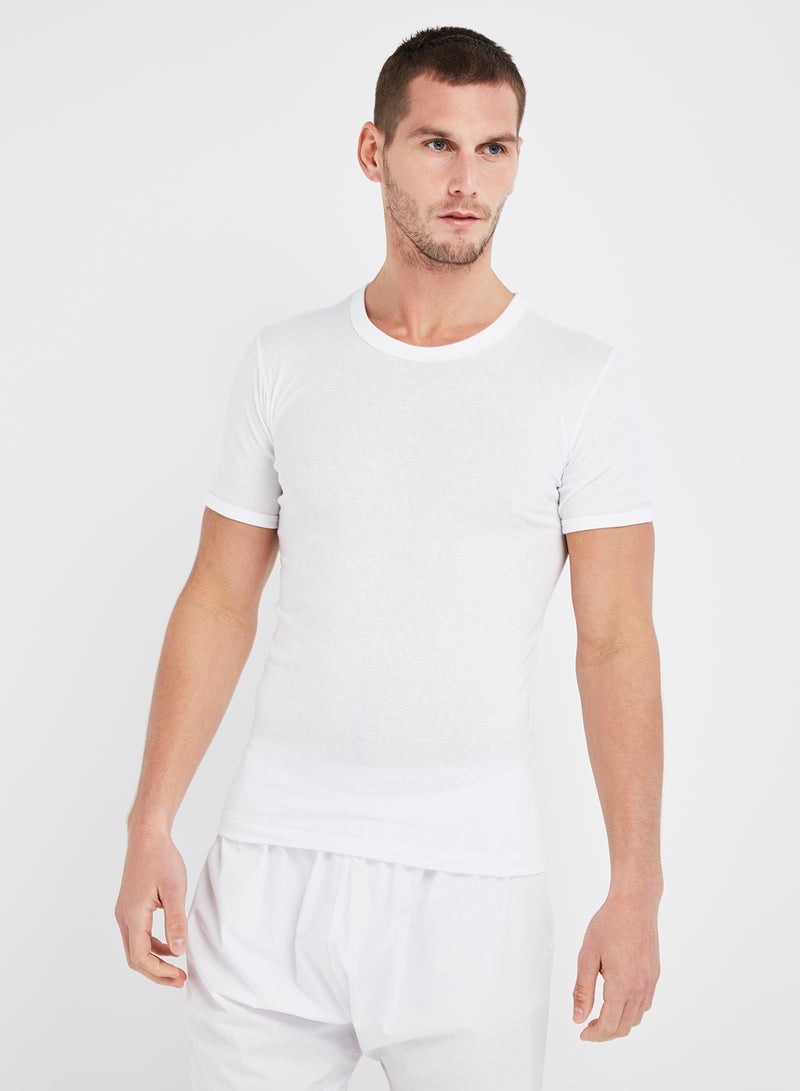 SLUGGER - 3-Piece Cotton Round Neck Undershirt White - Image 1