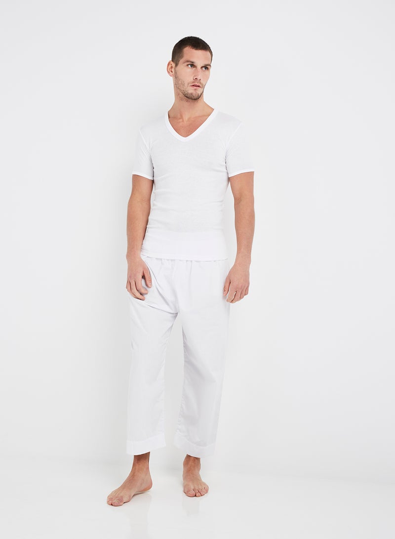 SLUGGER - 3-Piece Cotton V-Neck Undershirt White - Image 1