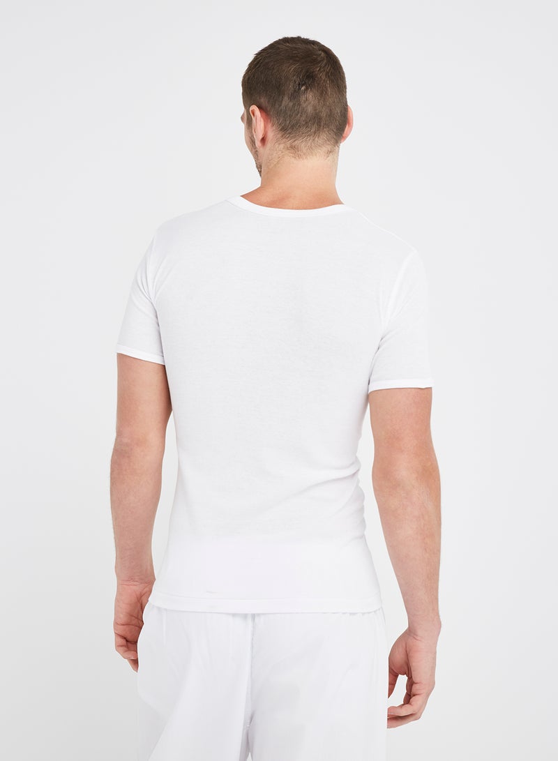 SLUGGER - 3-Piece Cotton V-Neck Undershirt White - Image 1