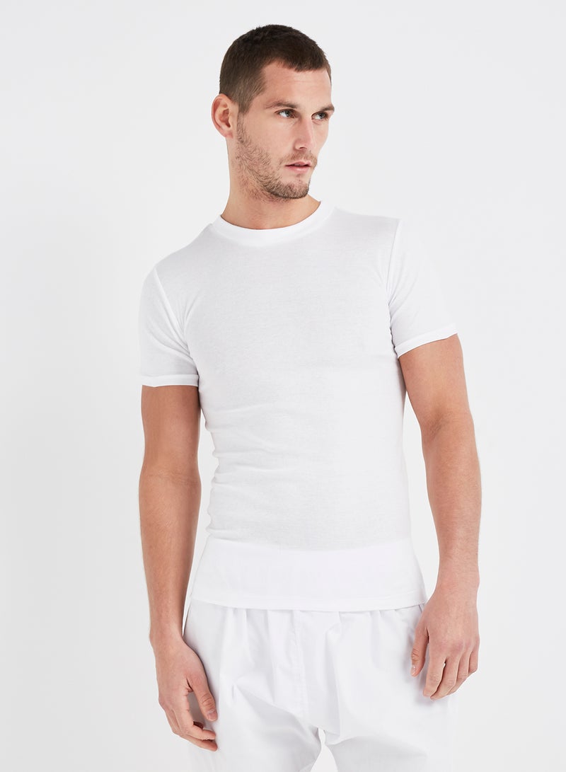 SLUGGER - 3-Piece Cotton Round Neck Undershirt White - Image 1