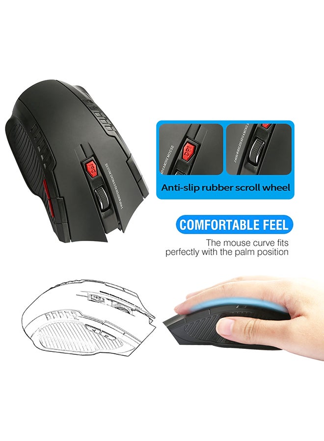 iMounTEK 2.4Ghz Mini Wireless Optical Gaming Mouse Black/Red - Image 4