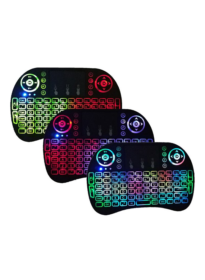 لوحة مفاتيح لاسلكية تعمل عن بعد بتردد 2.4 جيجاهرتز ومزودة بلوحة لمس أسود - Image 3