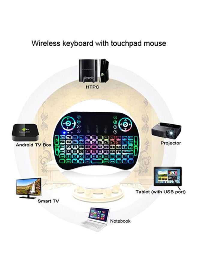 لوحة مفاتيح لاسلكية تعمل عن بعد بتردد 2.4 جيجاهرتز ومزودة بلوحة لمس أسود - Image 4