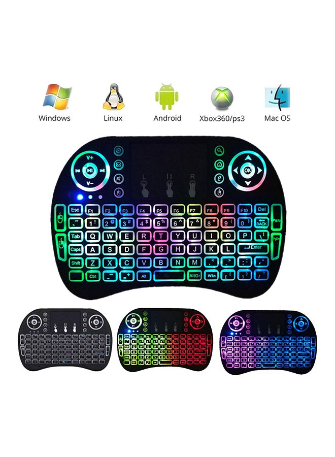 لوحة مفاتيح لاسلكية تعمل عن بعد بتردد 2.4 جيجاهرتز ومزودة بلوحة لمس أسود - Image 5