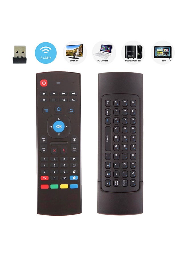 2.4Ghz Remote Control For PC Smart TV Android Box Black