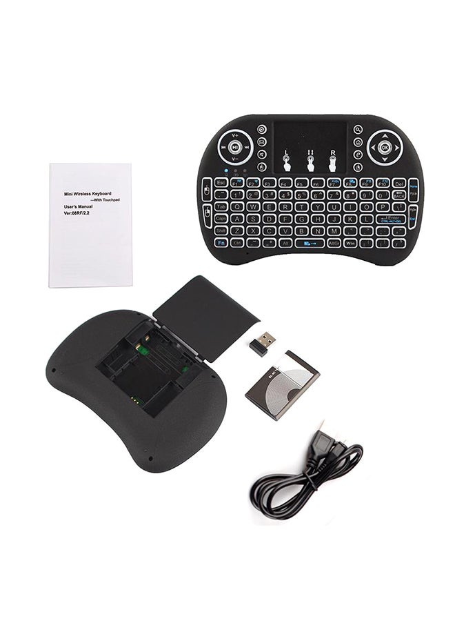 Generic - 2.4Ghz Backlit Wireless RC-Keyboard With Touchpad Black - Image 1