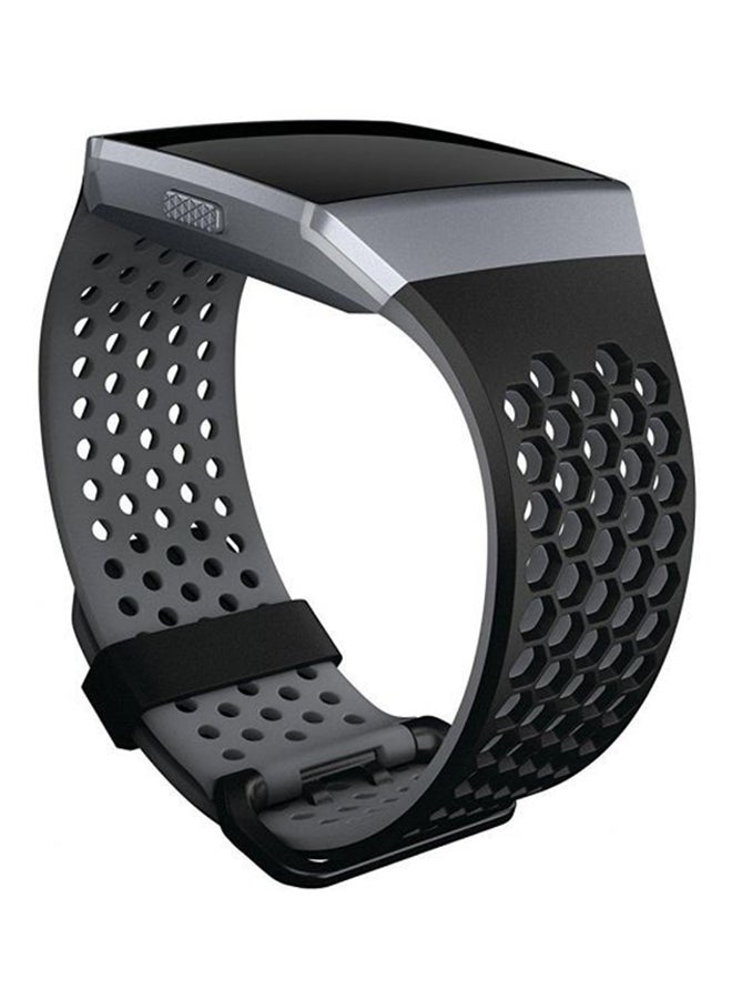 Fitbit Leather Ionic Accessory Sport Band Large Black  - Image 4
