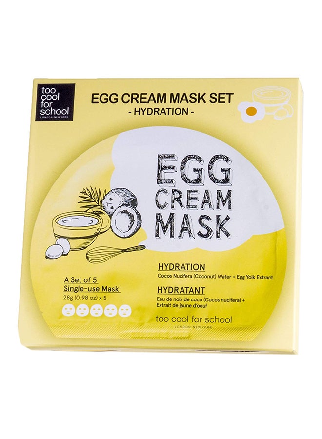 too cool for school 5-Piece Egg Cream Mask - Image 3
