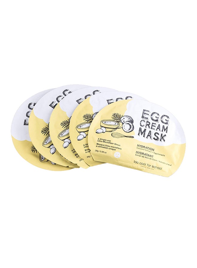 too cool for school 5-Piece Egg Cream Mask - Image 2