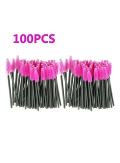 CYTHERIA 100-Piece Mascara Wands Applicator Makeup Brushes Black/Pink  - Image 1