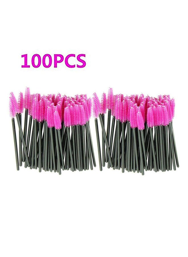 CYTHERIA 100-Piece Mascara Wands Applicator Makeup Brushes Black/Pink  - Image 1