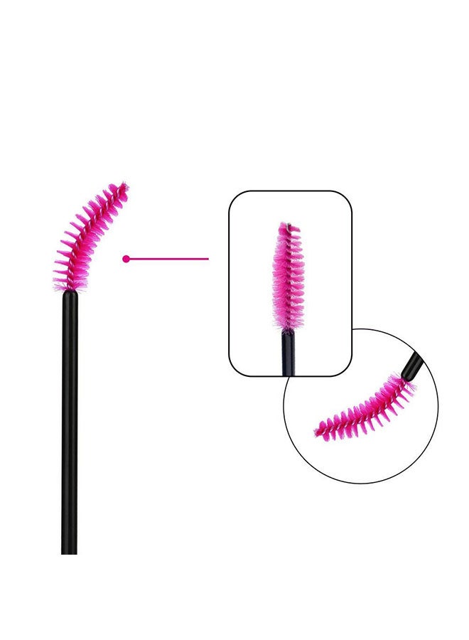 CYTHERIA 100-Piece Mascara Wands Applicator Makeup Brushes Black/Pink  - Image 5