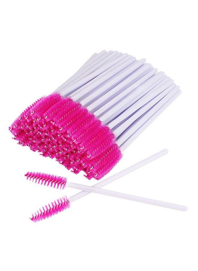 CYTHERIA 100-Piece Disposable Eyelash Applicator Makeup Brushes white/Pink  - Image 1