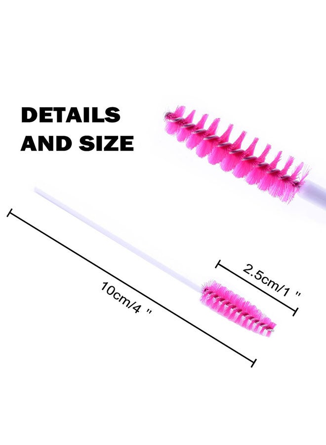 CYTHERIA 100-Piece Disposable Eyelash Applicator Makeup Brushes white/Pink  - Image 2