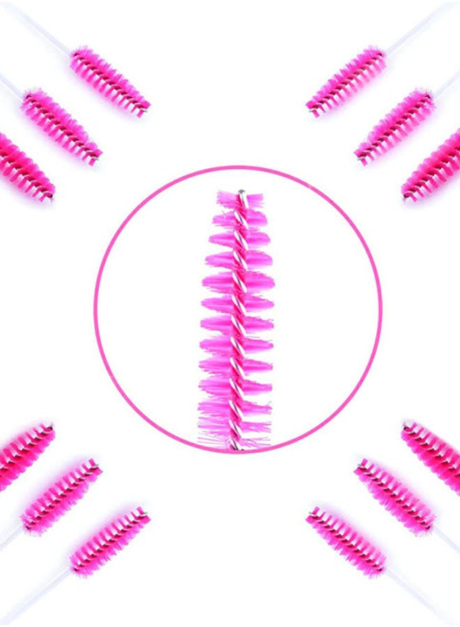 CYTHERIA 100-Piece Disposable Eyelash Applicator Makeup Brushes white/Pink  - Image 3