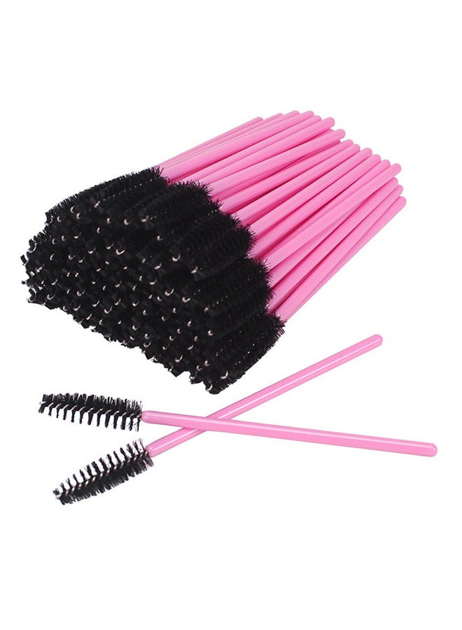 CYTHERIA 100-Piece Disposable Eyelash Applicator Makeup Brushes pink/Black  - Image 1